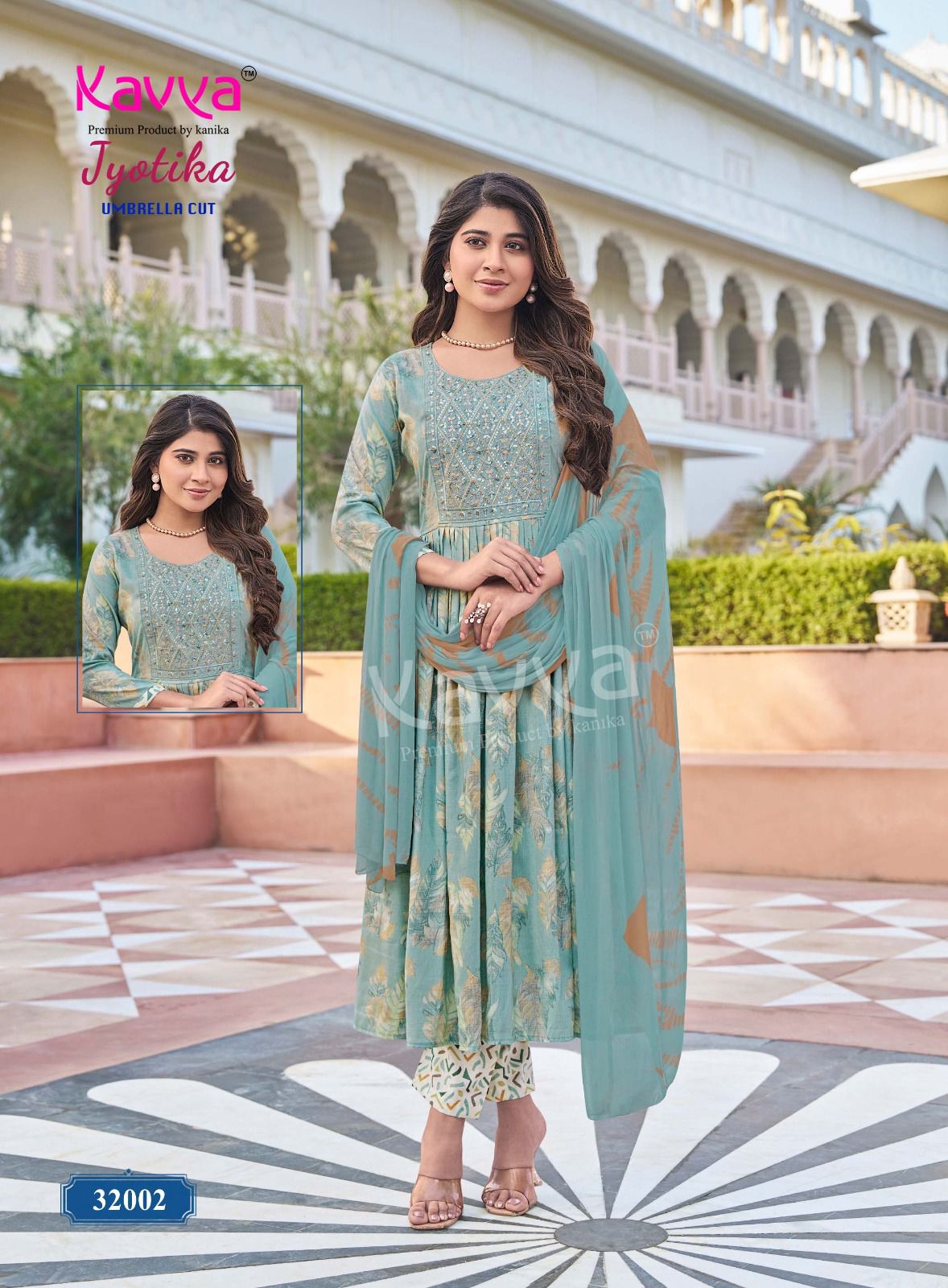 Kaviya Kurti Sky Blue